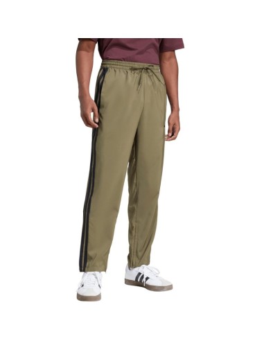 Men's adidas Essentials 3Stripes Stanford Open Hem Pants Olive JE6401