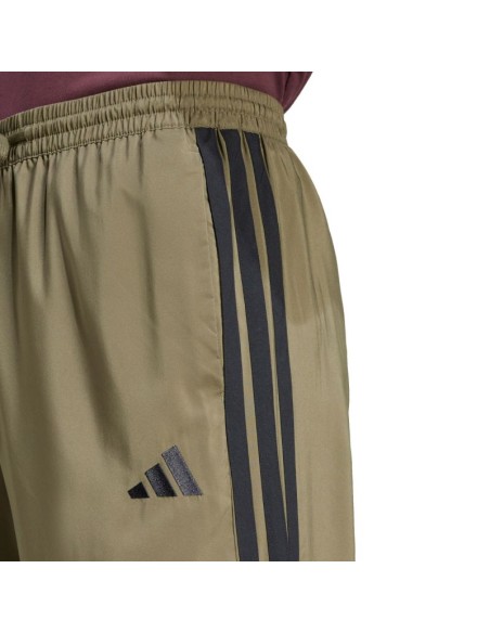 Men's adidas Essentials 3Stripes Stanford Open Hem Pants Olive JE6401