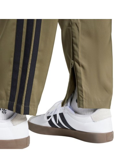Men's adidas Essentials 3Stripes Stanford Open Hem Pants Olive JE6401