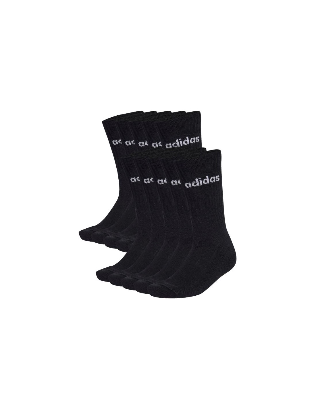 Adidas Cushioned Linear Crew Socks 10 Pairs Black KF9092