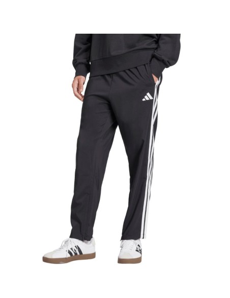 Men's adidas Essentials 3Stripes Stanford Open Hem Pants Black JC8491