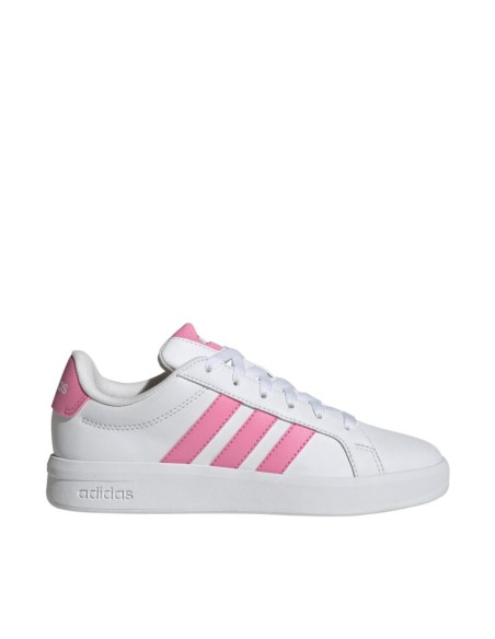 Adidas Grand Court 30 kids' shoes white and pink HP3528