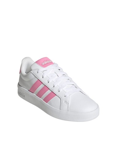 Adidas Grand Court 30 kids' shoes white and pink HP3528
