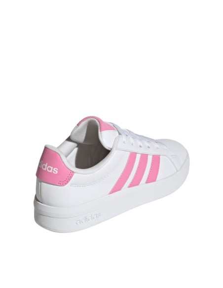 Adidas Grand Court 30 kids' shoes white and pink HP3528
