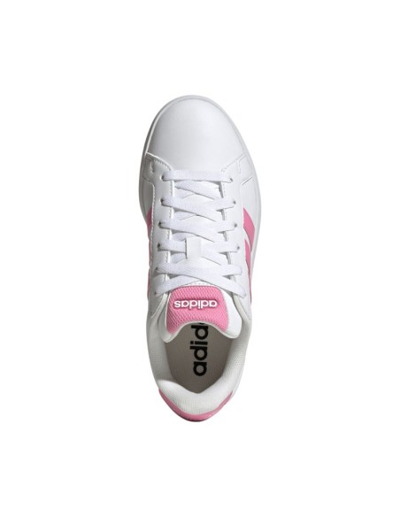 Adidas Grand Court 30 kids' shoes white and pink HP3528