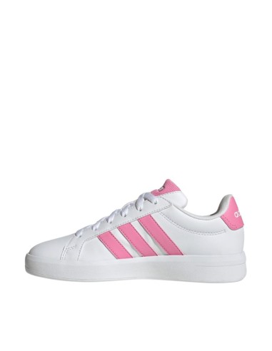 Adidas Grand Court 30 kids' shoes white and pink HP3528