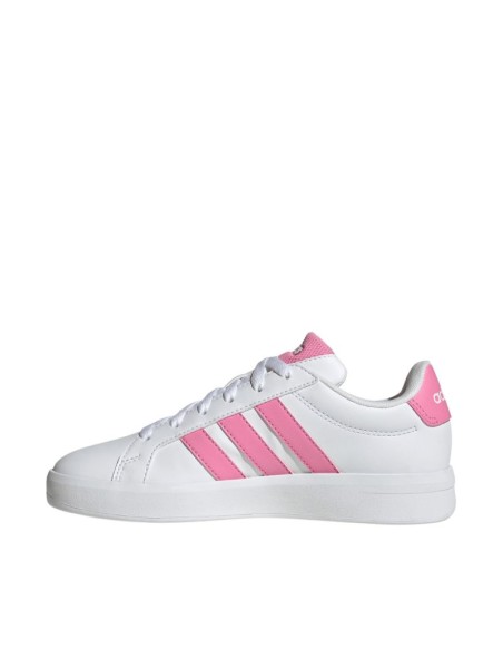 Adidas Grand Court 30 kids' shoes white and pink HP3528
