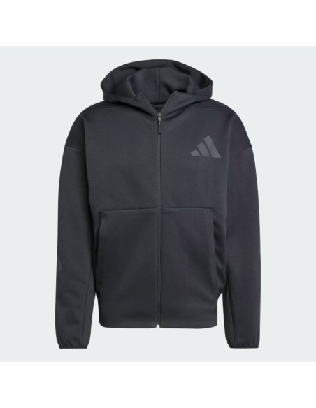 New Adidas ZNE FullZip Hooded Men's Black Hoodie JE7538