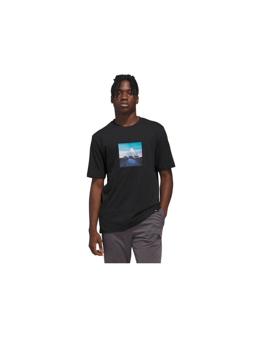 Men's adidas Summer Heat Graphic Tshirt black KC9244