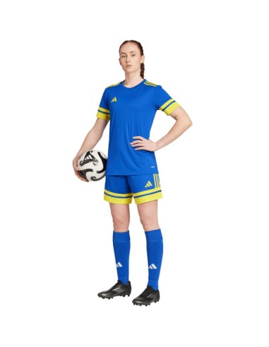 adidas Squadra 25 women's shorts blue and yellow JN5408