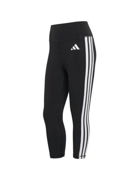 Women's adidas 34 Optime Essentials Workout 3Stripes Leggings Black KE6062