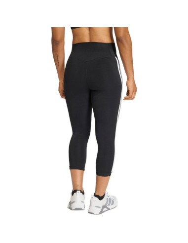 Women's adidas 34 Optime Essentials Workout 3Stripes Leggings Black KE6062