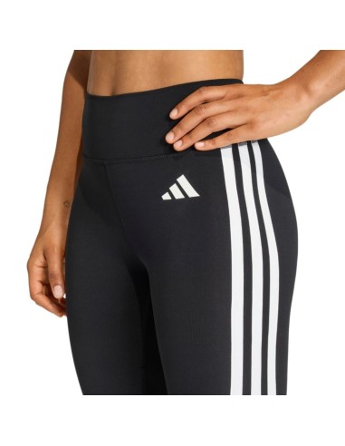 Women's adidas 34 Optime Essentials Workout 3Stripes Leggings Black KE6062
