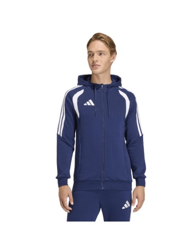 Men's adidas Tiro 26 League Sweat Full Zip Hoodie Navy Blue KF3320