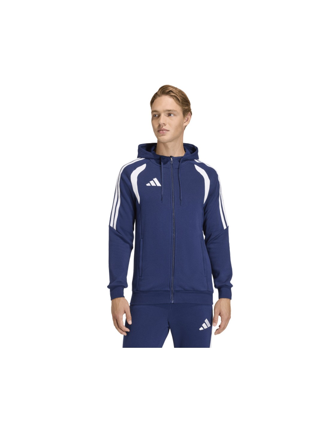 Men's adidas Tiro 26 League Sweat Full Zip Hoodie Navy Blue KF3320