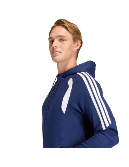 Men's adidas Tiro 26 League Sweat Full Zip Hoodie Navy Blue KF3320