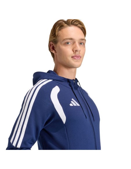 Men's adidas Tiro 26 League Sweat Full Zip Hoodie Navy Blue KF3320