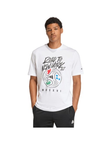 Men's adidas FIFA World Cup 26 Road to NYNJ Graphic TShirt White KB2535