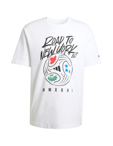 Men's adidas FIFA World Cup 26 Road to NYNJ Graphic TShirt White KB2535