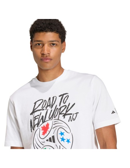 Men's adidas FIFA World Cup 26 Road to NYNJ Graphic TShirt White KB2535