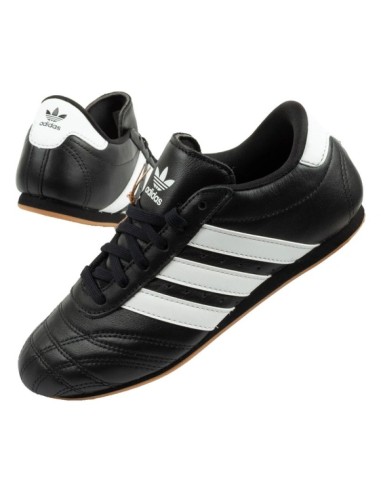 Adidas women's sports shoes Taekwondo Lace black fashionable leather