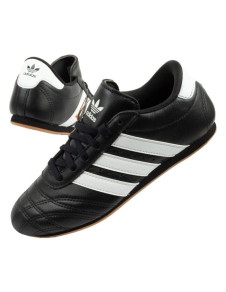 Adidas women's sports shoes Taekwondo Lace black fashionable leather