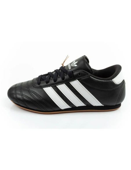 Adidas women's sports shoes Taekwondo Lace black fashionable leather
