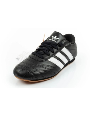 Adidas women's sports shoes Taekwondo Lace black fashionable leather