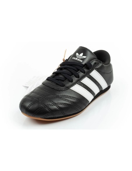 Adidas women's sports shoes Taekwondo Lace black fashionable leather