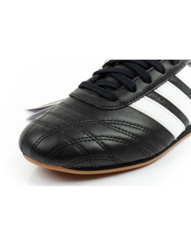 Adidas women's sports shoes Taekwondo Lace black fashionable leather