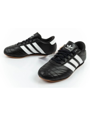 Adidas women's sports shoes Taekwondo Lace black fashionable leather