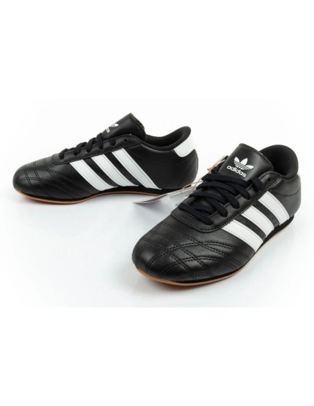 Adidas women's sports shoes Taekwondo Lace black fashionable leather