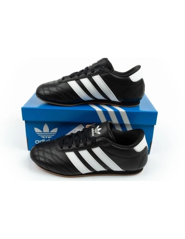 Adidas women's sports shoes Taekwondo Lace black fashionable leather