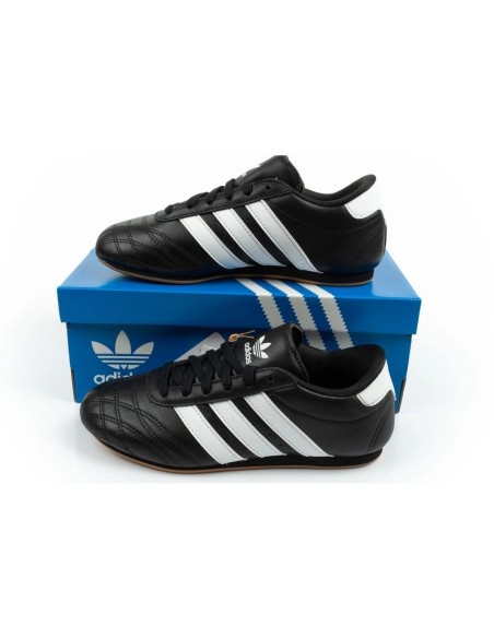 Adidas women's sports shoes Taekwondo Lace black fashionable leather
