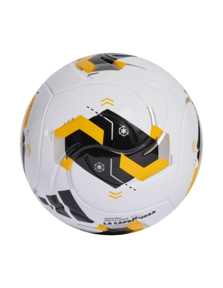 adidas Sacramento Kings League Soccer Ball White Black and Yellow KE8229