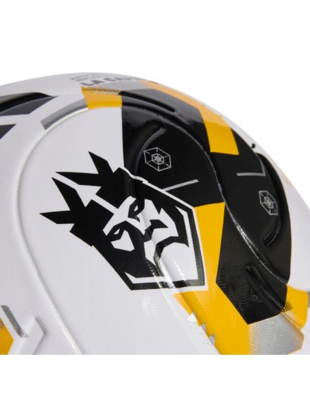 adidas Sacramento Kings League Soccer Ball White Black and Yellow KE8229