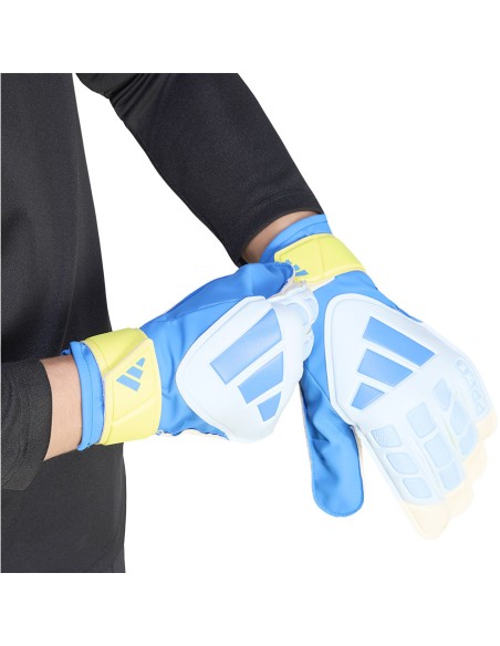 adidas Predator Training Goalkeeper Gloves White Yellow and Blue KA7786