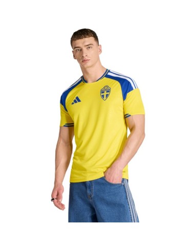 Men's adidas Sweden 26 Home Jersey yellow and blue JM5814