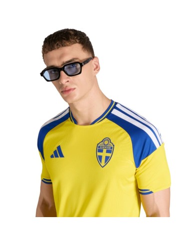 Men's adidas Sweden 26 Home Jersey yellow and blue JM5814