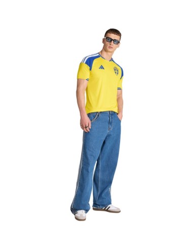 Men's adidas Sweden 26 Home Jersey yellow and blue JM5814