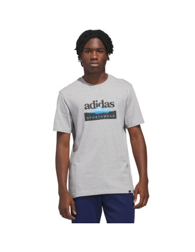 adidas Sportsman Mountain Graphic Men's TShirt Light Gray KC9253