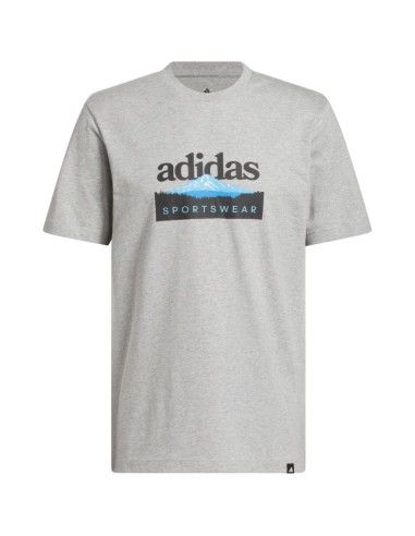 adidas Sportsman Mountain Graphic Men's TShirt Light Gray KC9253