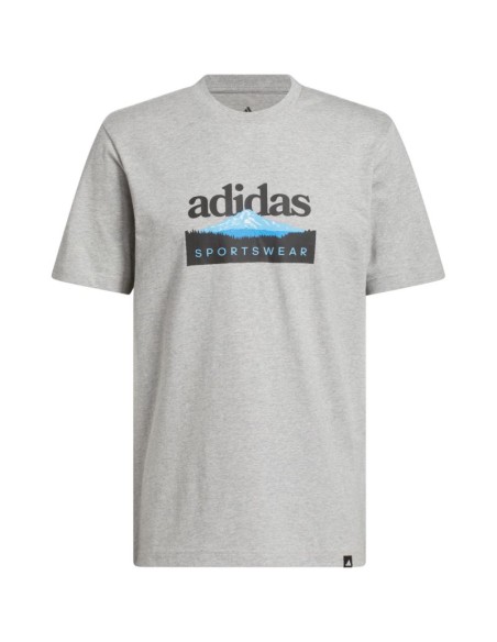 adidas Sportsman Mountain Graphic Men's TShirt Light Gray KC9253