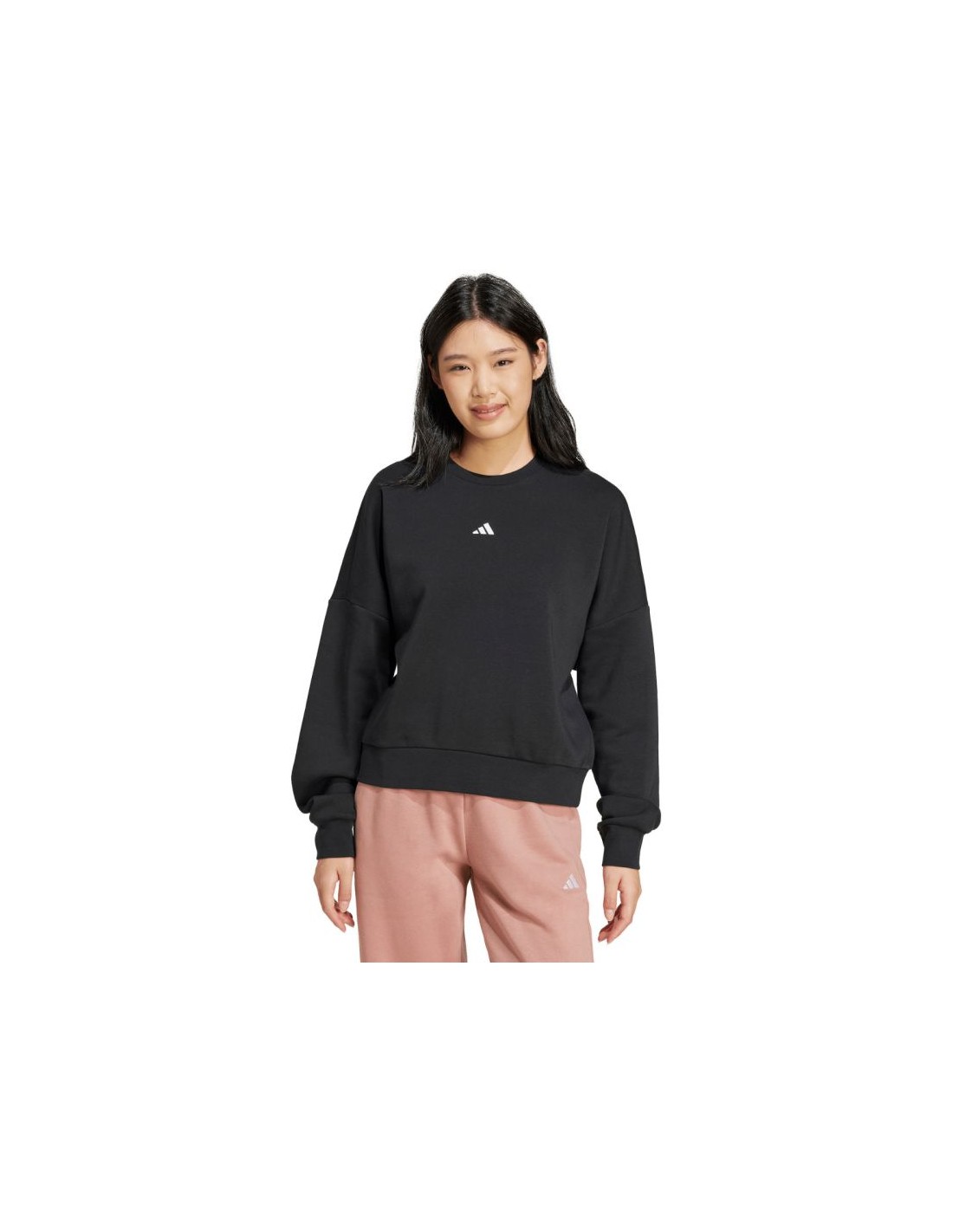 adidas Essentials Small Logo Feelcozy Women's Sweatshirt Black JC5932