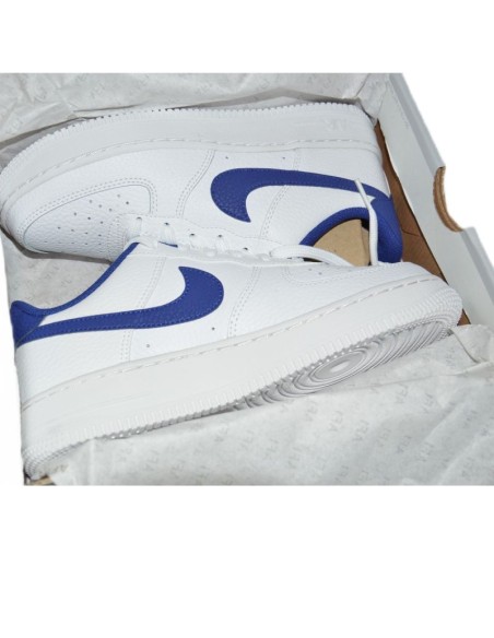 Nike Air Force 1 WhiteDeep royal blue women's shoes CT3839101
