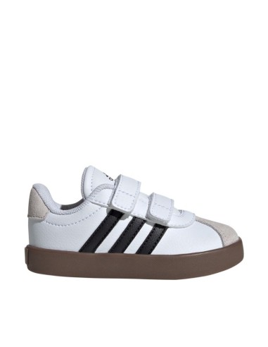 Adidas VL Court 30 Skateboarding Shoes for Kids White and Gray ID9157