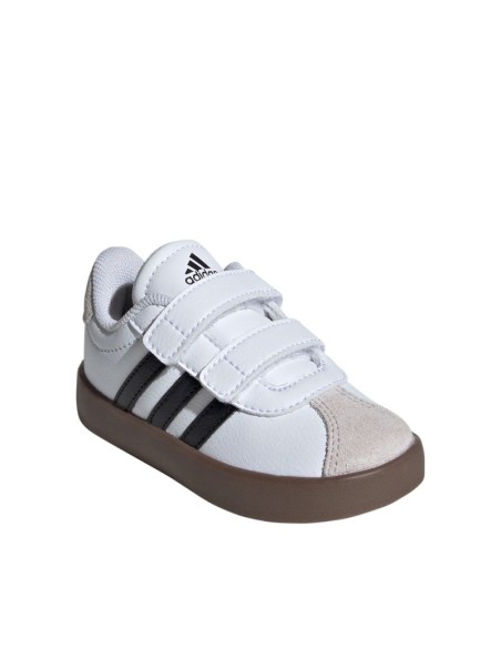 Adidas VL Court 30 Skateboarding Shoes for Kids White and Gray ID9157