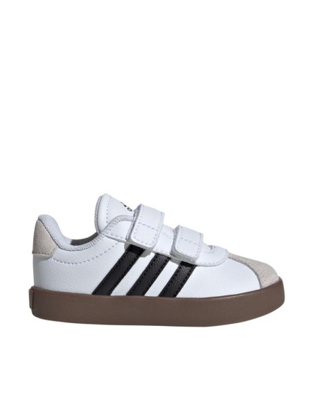 Adidas VL Court 30 Skateboarding Shoes for Kids White and Gray ID9157