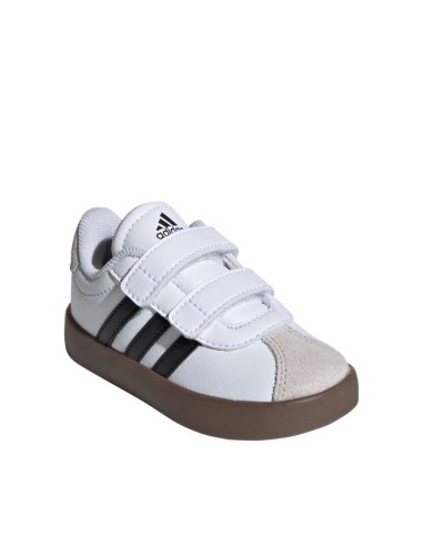 Adidas VL Court 30 Skateboarding Shoes for Kids White and Gray ID9157