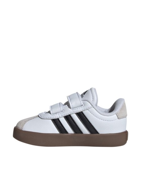 Adidas VL Court 30 Skateboarding Shoes for Kids White and Gray ID9157